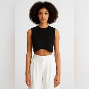 Abbeline Black Crop Top Sz. M
